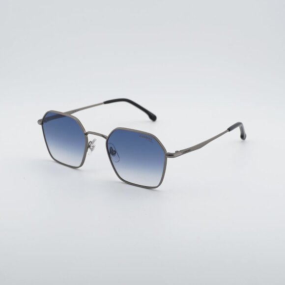 CARRERA 334/S 0R81 08 Sunglasses Ruthenium Geometric Frame, Blue Lenses - Picture 9 of 12